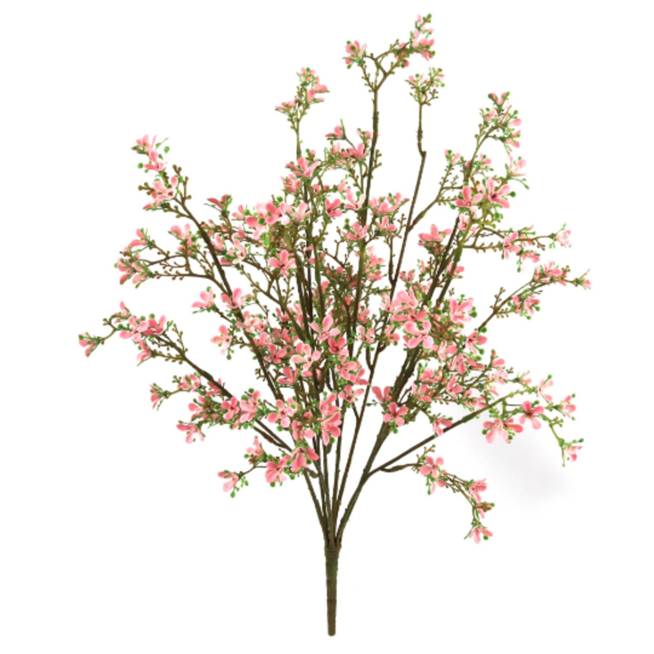 24-Pack: 22" Mini Pink Flower Bush with 14 Sprays by Floral Home®
